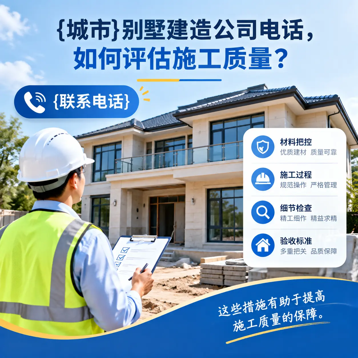 黄平别墅建造公司电话,如何评估施工质量?